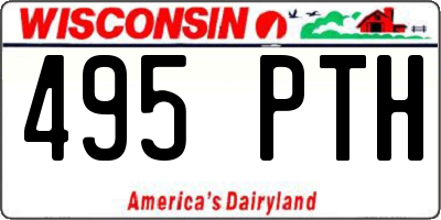 WI license plate 495PTH