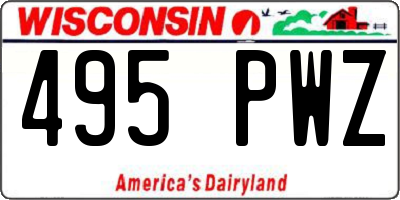 WI license plate 495PWZ