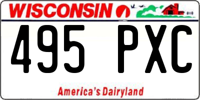 WI license plate 495PXC