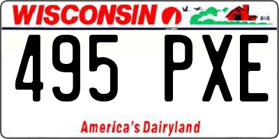 WI license plate 495PXE