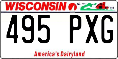 WI license plate 495PXG