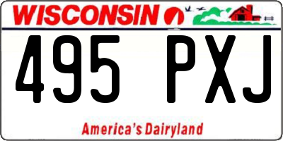 WI license plate 495PXJ