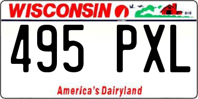 WI license plate 495PXL