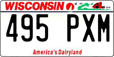 WI license plate 495PXM