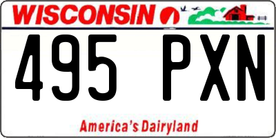 WI license plate 495PXN