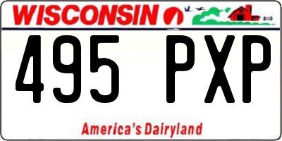 WI license plate 495PXP