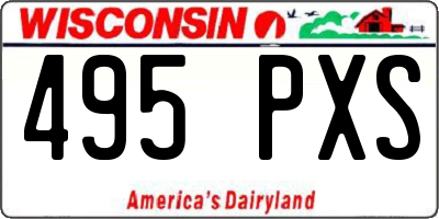 WI license plate 495PXS