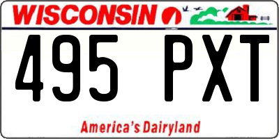 WI license plate 495PXT