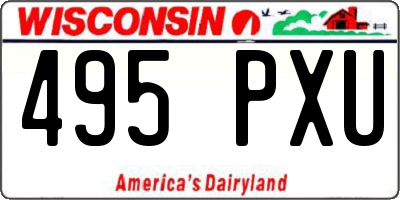 WI license plate 495PXU