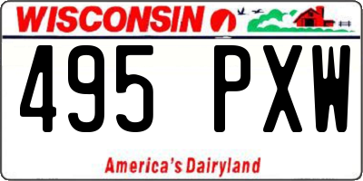 WI license plate 495PXW