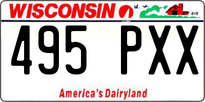 WI license plate 495PXX