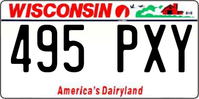 WI license plate 495PXY