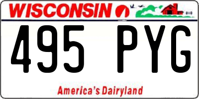 WI license plate 495PYG