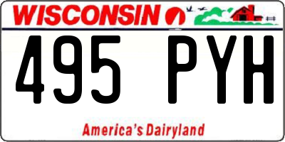 WI license plate 495PYH