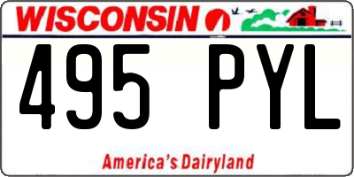 WI license plate 495PYL
