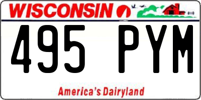 WI license plate 495PYM