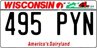 WI license plate 495PYN