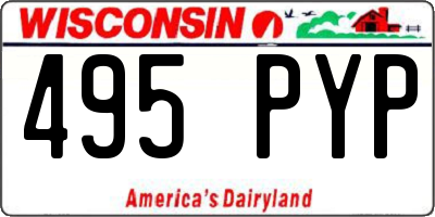 WI license plate 495PYP