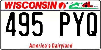 WI license plate 495PYQ