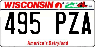 WI license plate 495PZA