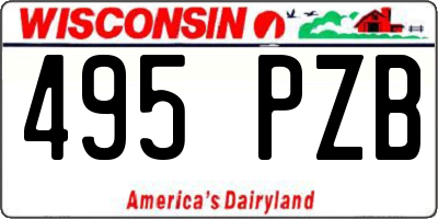WI license plate 495PZB