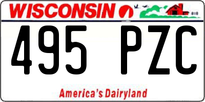 WI license plate 495PZC