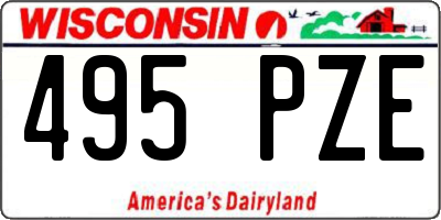 WI license plate 495PZE