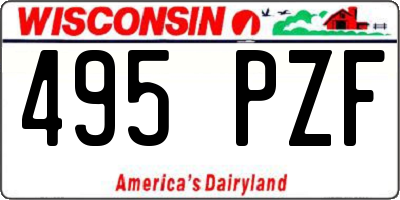 WI license plate 495PZF