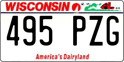 WI license plate 495PZG