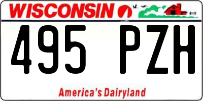 WI license plate 495PZH