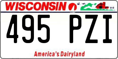 WI license plate 495PZI