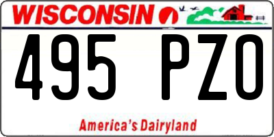 WI license plate 495PZO