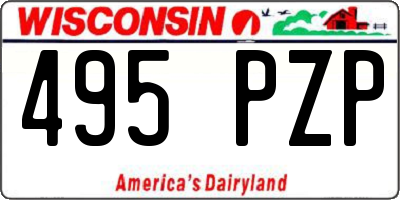 WI license plate 495PZP