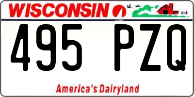 WI license plate 495PZQ