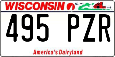 WI license plate 495PZR