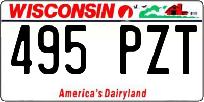 WI license plate 495PZT