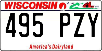 WI license plate 495PZY