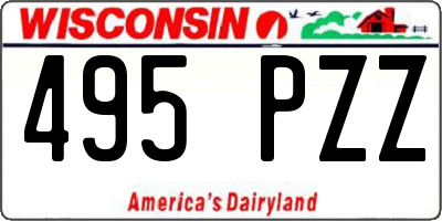 WI license plate 495PZZ