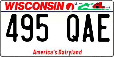 WI license plate 495QAE