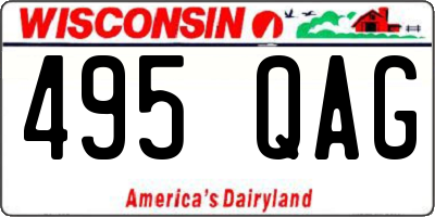 WI license plate 495QAG