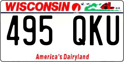 WI license plate 495QKU