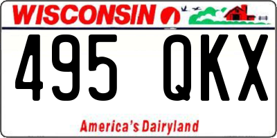 WI license plate 495QKX