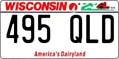 WI license plate 495QLD