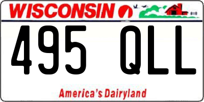 WI license plate 495QLL