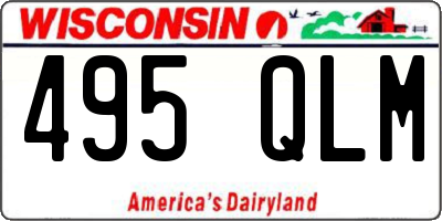 WI license plate 495QLM