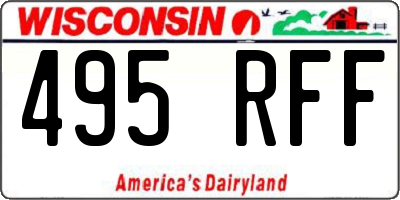 WI license plate 495RFF