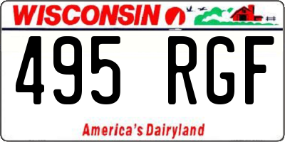 WI license plate 495RGF