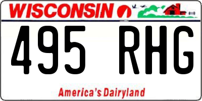 WI license plate 495RHG