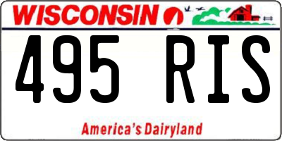 WI license plate 495RIS