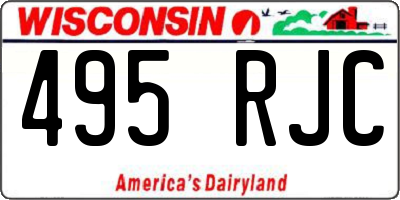WI license plate 495RJC